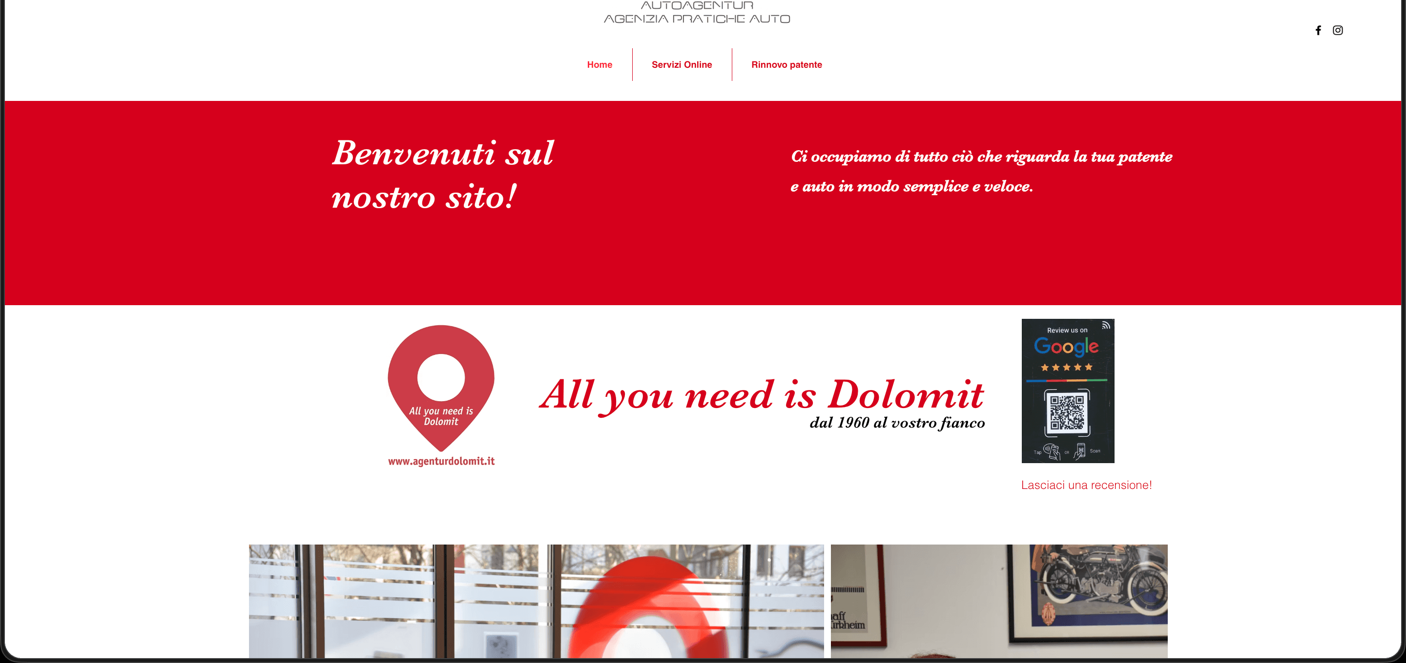 Before — the site that was losing them clients