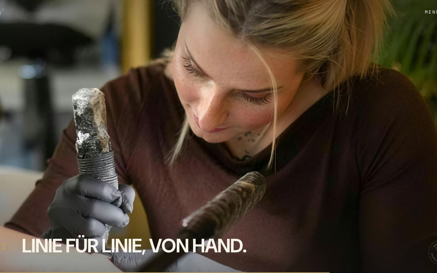 Homepage — beat II of three: line by line, by hand