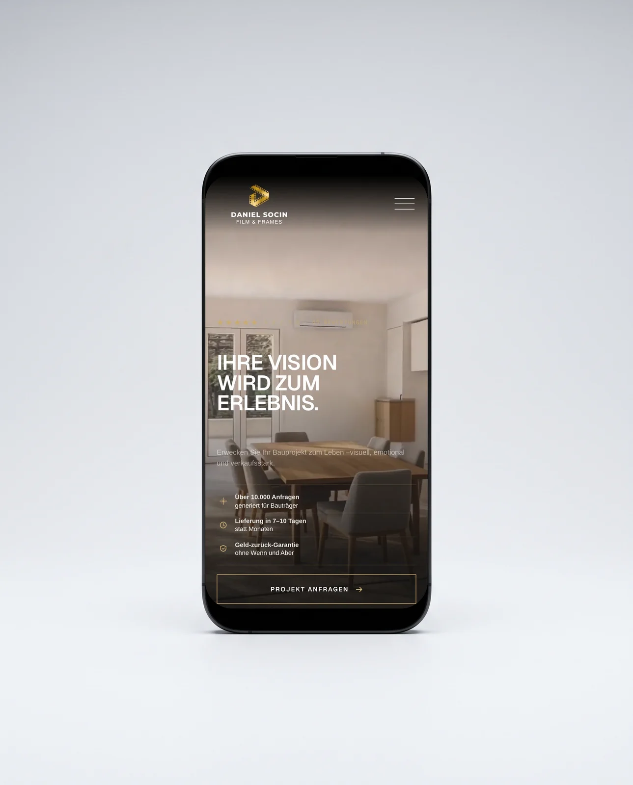 Daniel Socin — the site on an iPhone